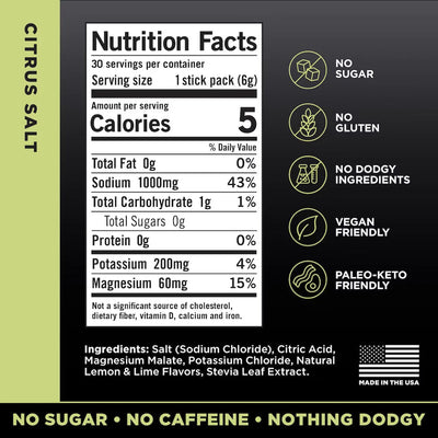 LMNT Zero-Sugar Electrolytes.